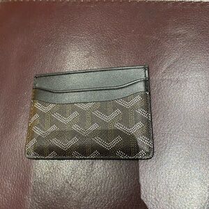 Goyard Black and Brown Card Holder